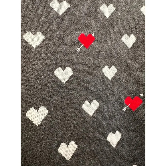 Loft Petite Women's Heart Patterned Sweater - Size LP - Picture 3 of 4